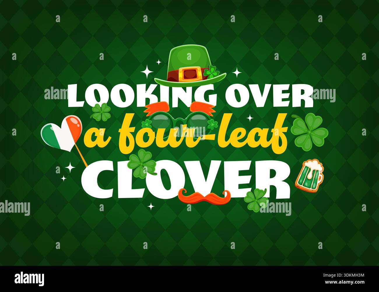 Jour de la Saint Patrick citations de vacances irlandaises salutation Illustration de Vecteur