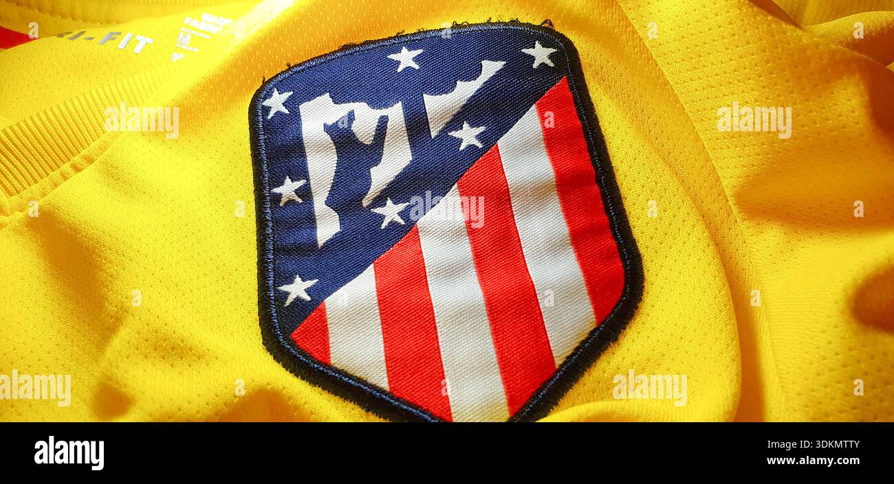 Club Atletico de Madrid, communément appelé Atletico Madrid, est un club de football espagnol de premier plan Banque D'Images