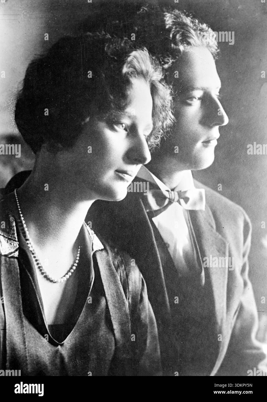 Prince héritier de Belgique et épouse. Prince héritier Léopold de Belgique (1901-1983) qui épousa Astrid de Suède (1905-1935) en 1926. Banque D'Images