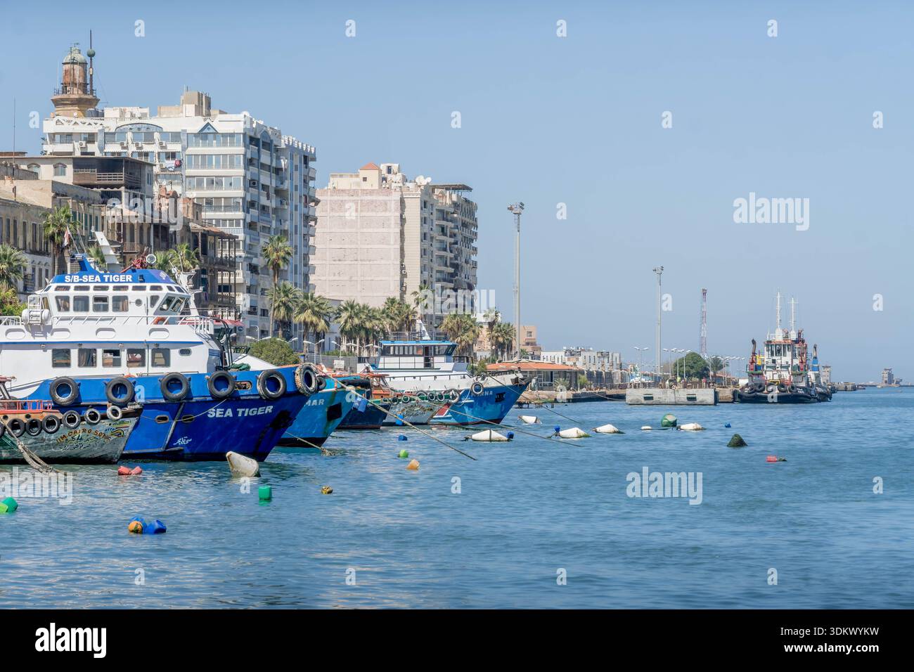 Port Said port de pêche au moyen-Orient. Banque D'Images