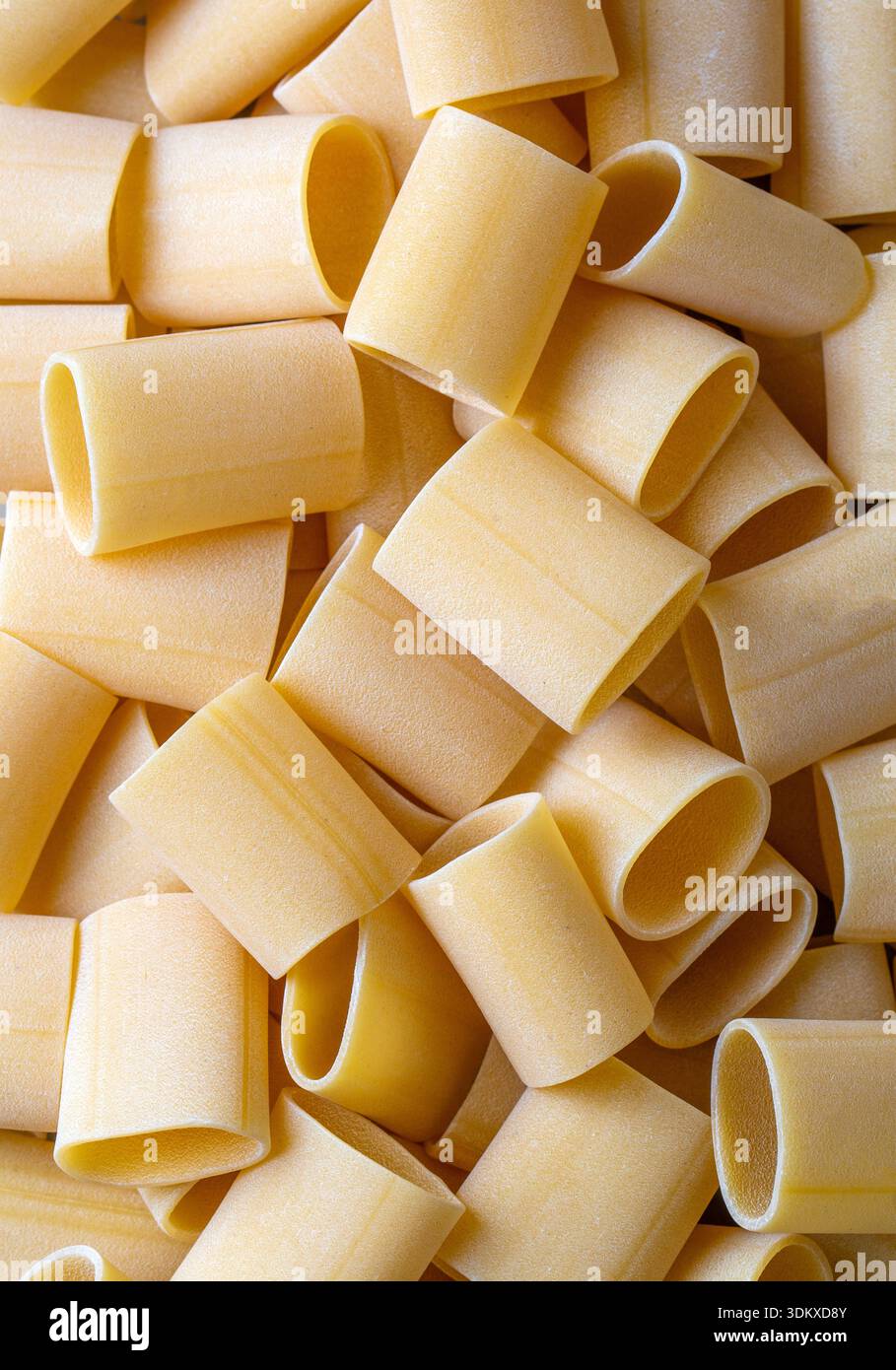 Paccheri est un type de pâtes en forme de très grand tube, originaire de Campanie Banque D'Images
