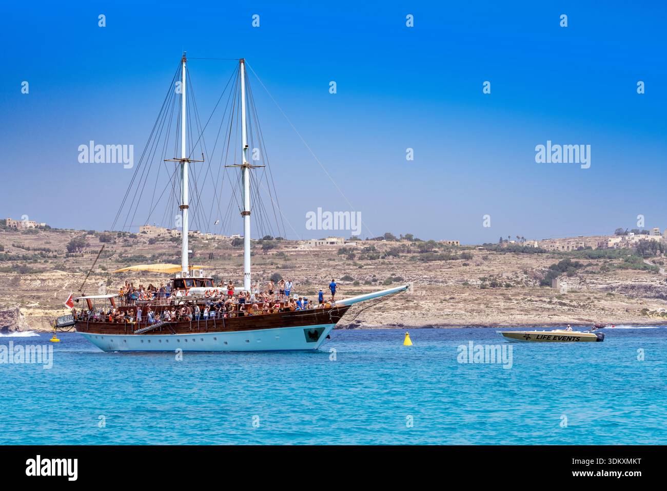 Blue Lagoon, Comino Comino Island, Malte, Europe Banque D'Images