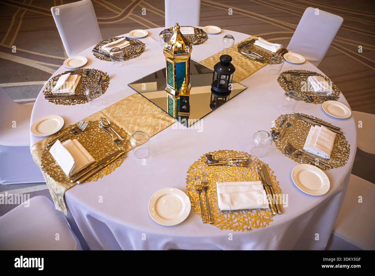ramadan iftar table à manger de style arabe traditionnel Banque D'Images