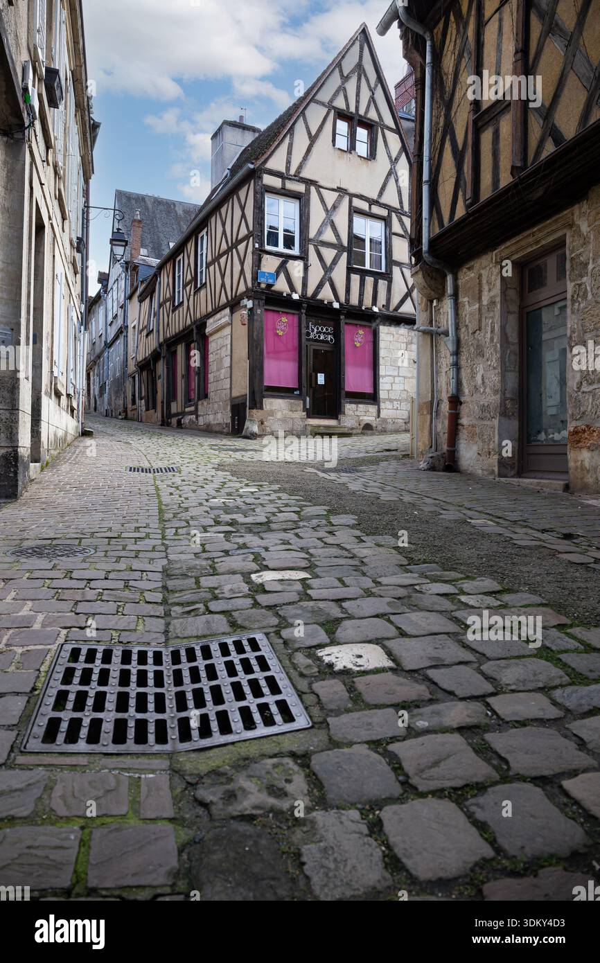 Maison médiévale historique à Bourges, France Banque D'Images