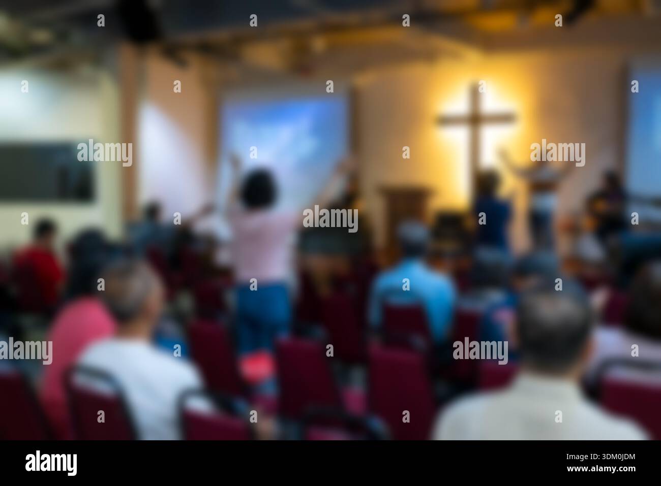 Culte religieux. Flou artistique utilisé comme arrière-plan. Banque D'Images