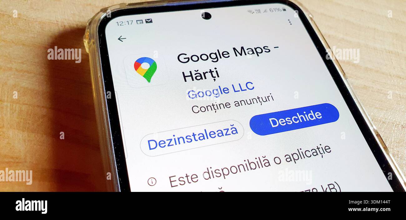 Logo Google Maps sur l'écran du smartphone. Banque D'Images