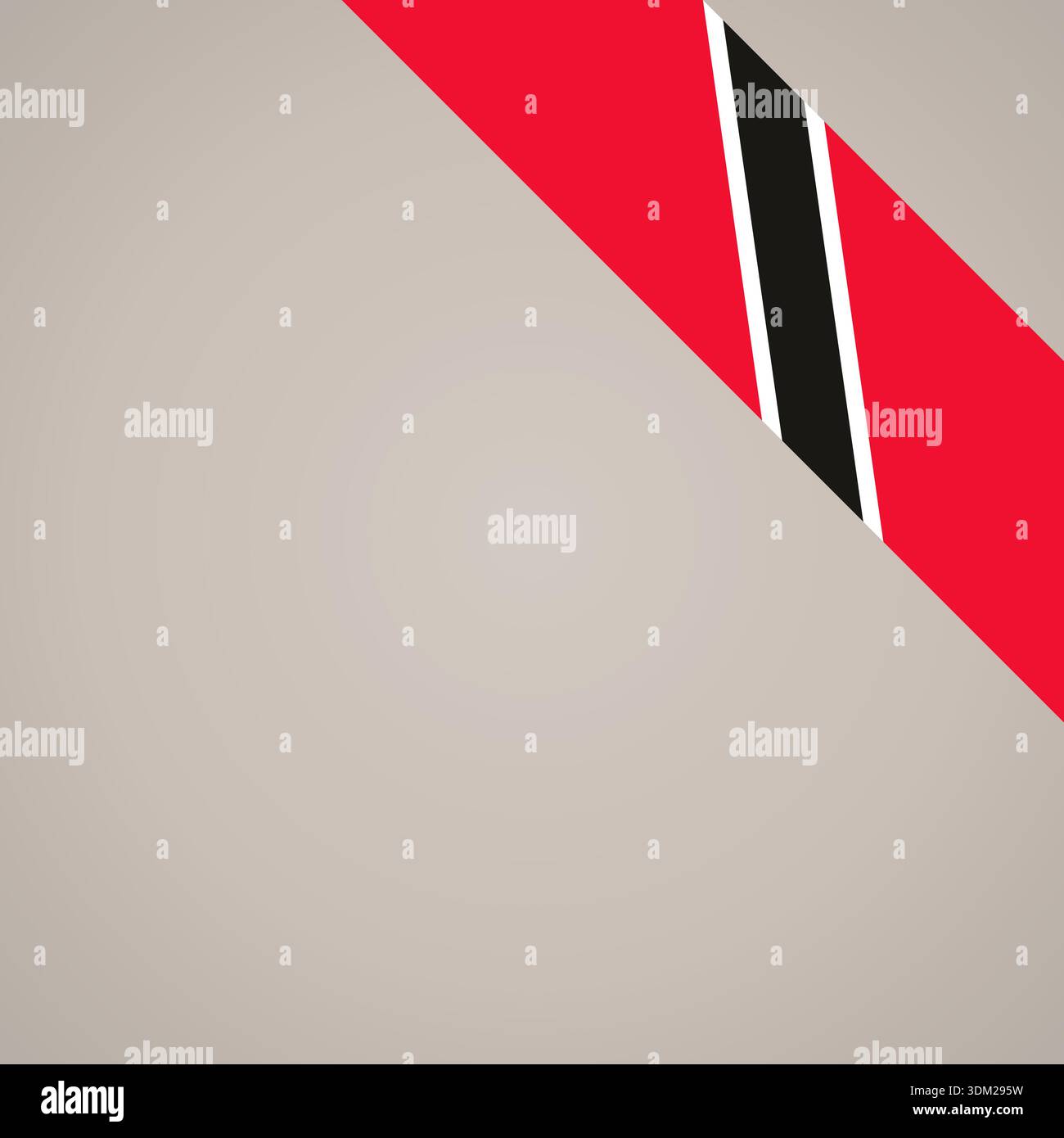 Drapeau de ruban incliné d'angle de Trinité-et-Tobago pour une zone en haut à droite d'une page. Illustration de Vecteur
