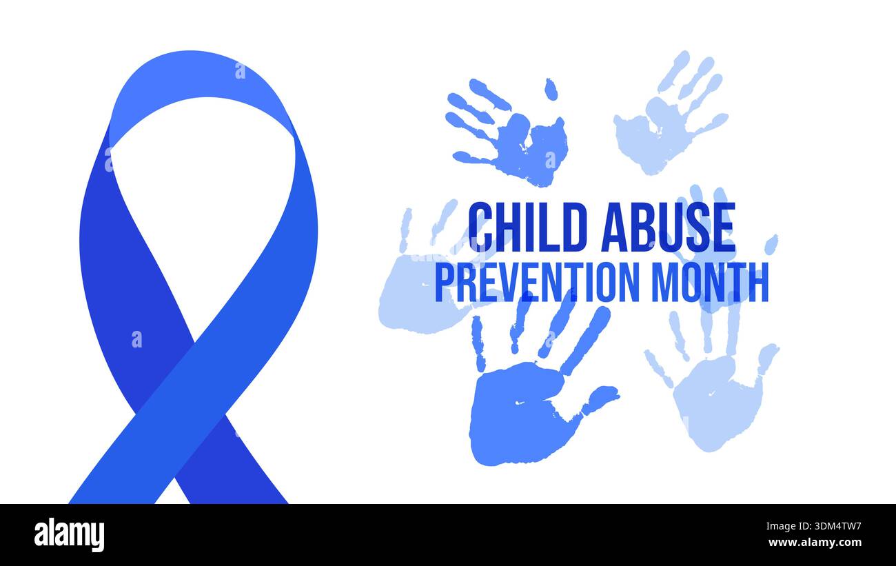 Mois de la prévention de la maltraitance des enfants avril sensibilisation sécuritaire. Pour les campagnes, les affiches, les médias sociaux et les sites Web éducatifs. Illustration vectorielle. Illustration de Vecteur