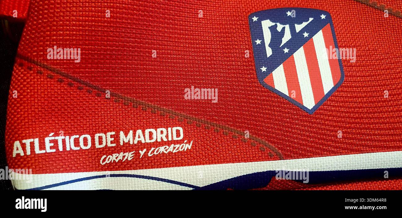 Club Atletico de Madrid, communément appelé Atletico Madrid, est un club de football espagnol de premier plan Banque D'Images
