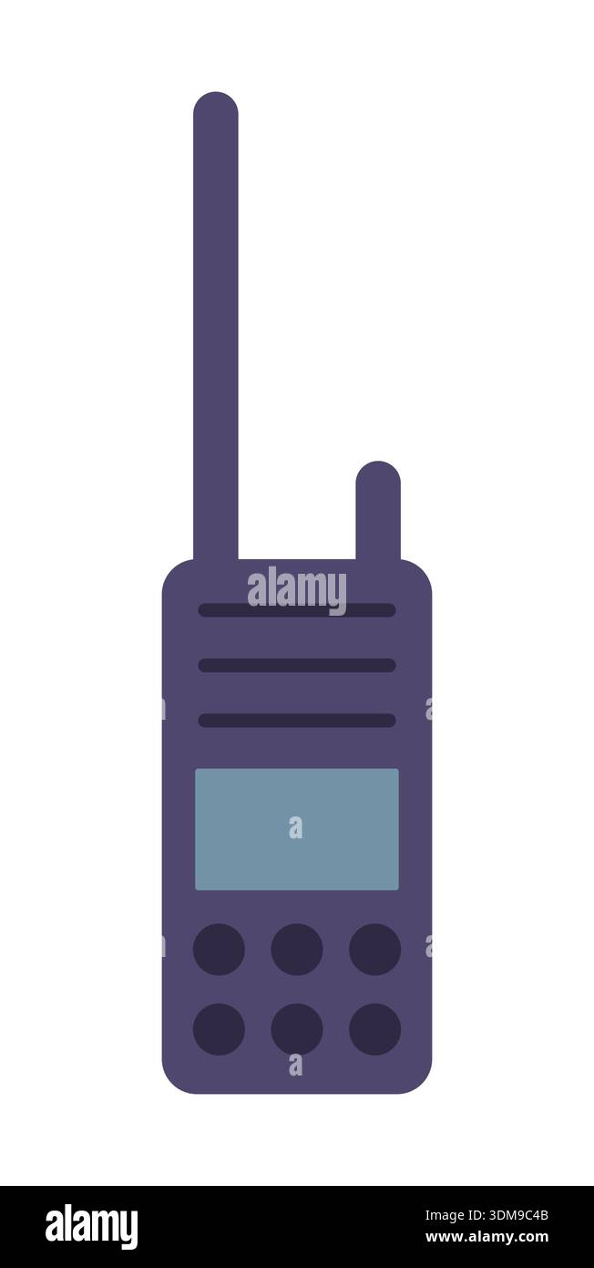 Illustration vectorielle walkie-talkie plate Illustration de Vecteur