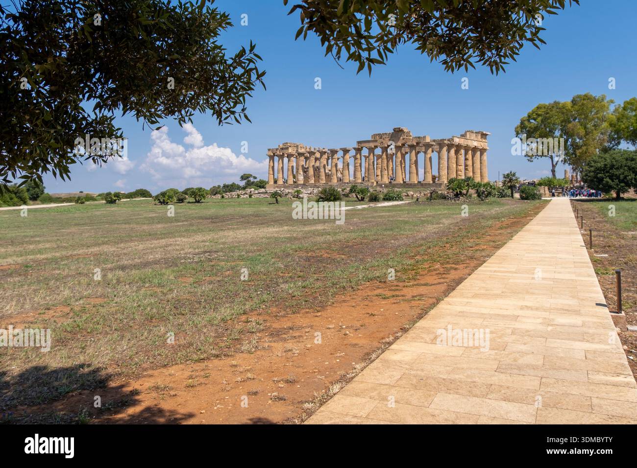 Temple d'Héra (Temple E) dans le parc archéologique de Selinunte. Catelvetrano, Trapani, Sicile, Italie, Europe. Banque D'Images