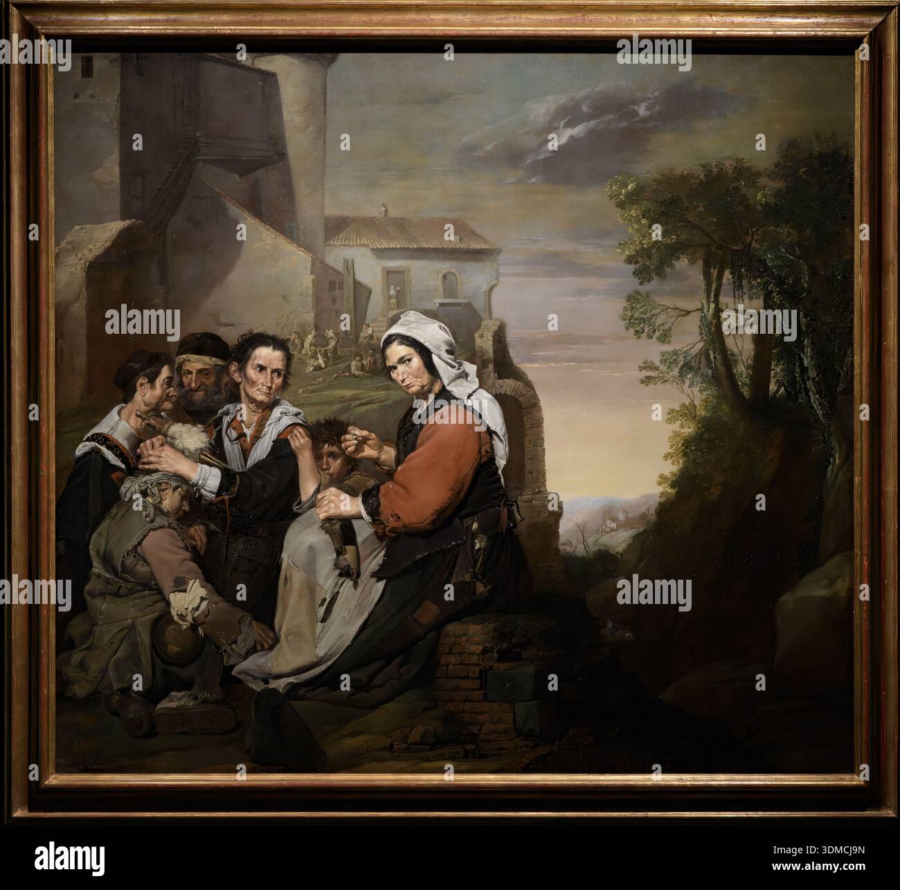 Peinture de paysans, École Lombard ou vénitienne, XVIIe-XVIIIe siècle, Gallerie dell'Accademia, Venise, Italie. Banque D'Images