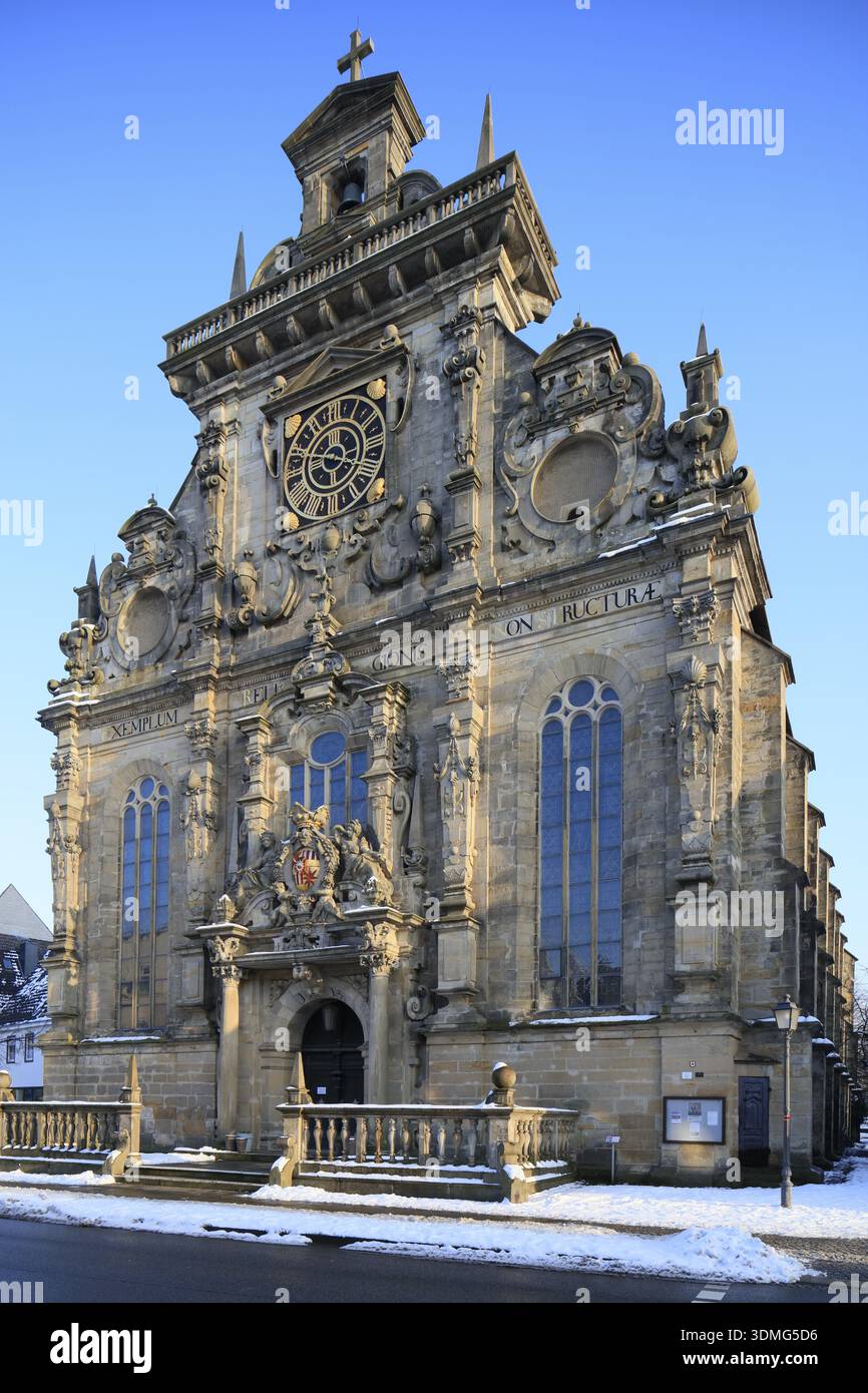 Église de ville de Bueckeburg dans le style Weser Renaissance, Bueckeburg, district de Schaumburg, basse-Saxe, Allemagne Banque D'Images