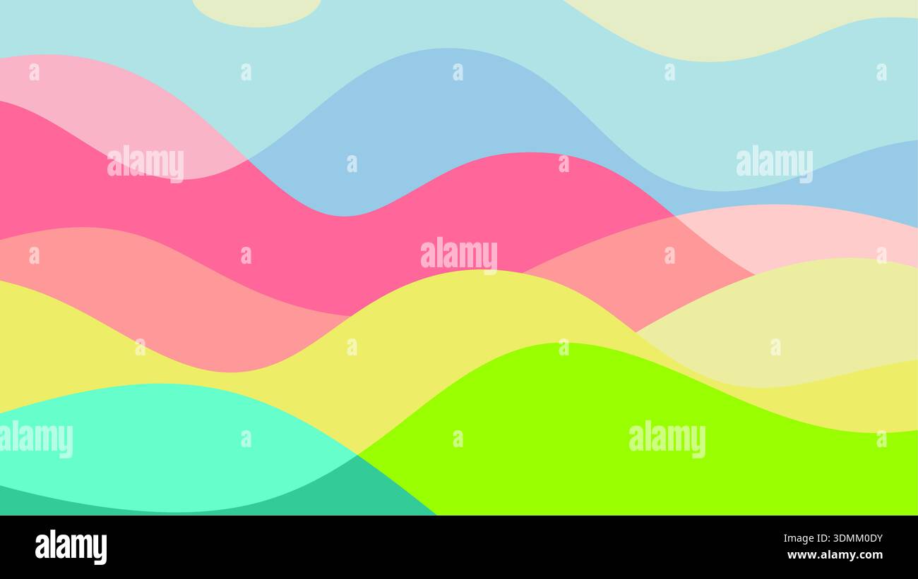 Formes d'ondes pastel minimes avec flou doux Illustration de Vecteur