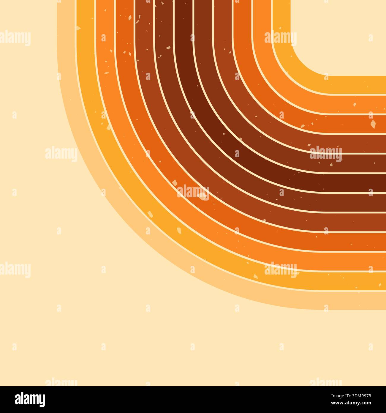 Rayures arc-en-ciel superposées dans des tons chauds de coucher de soleil. Illustration de Vecteur