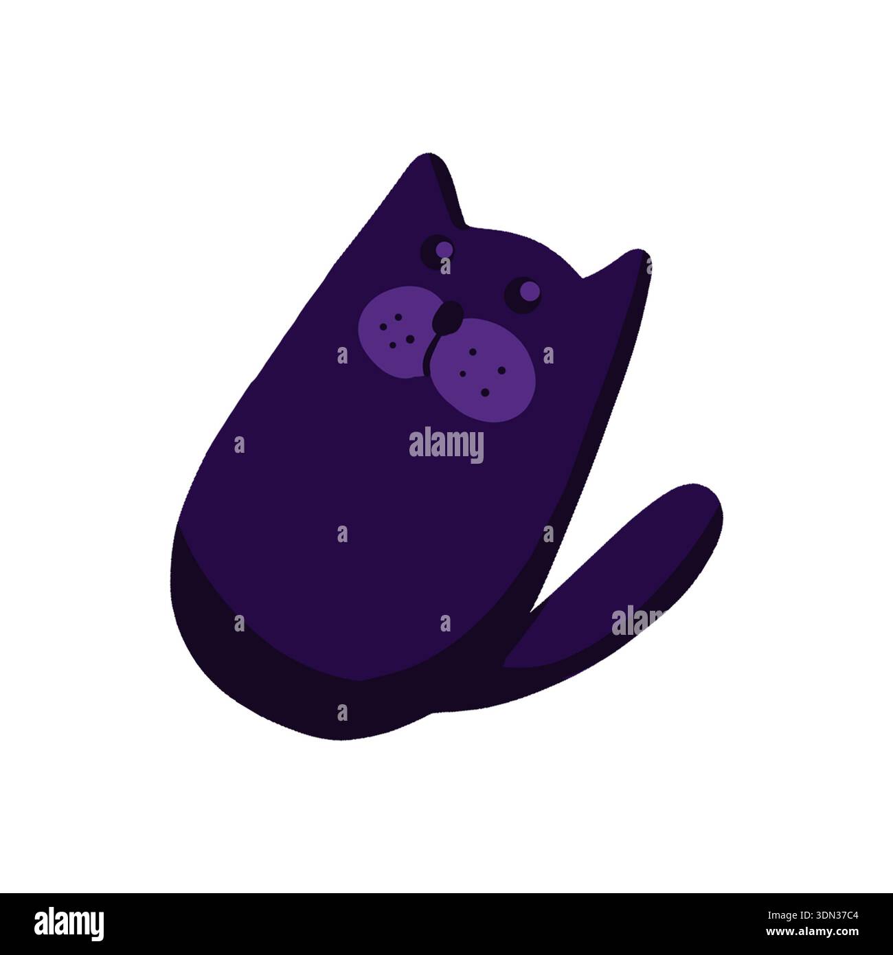 Dessin de figurine de dessin animé de chat mignon Banque D'Images