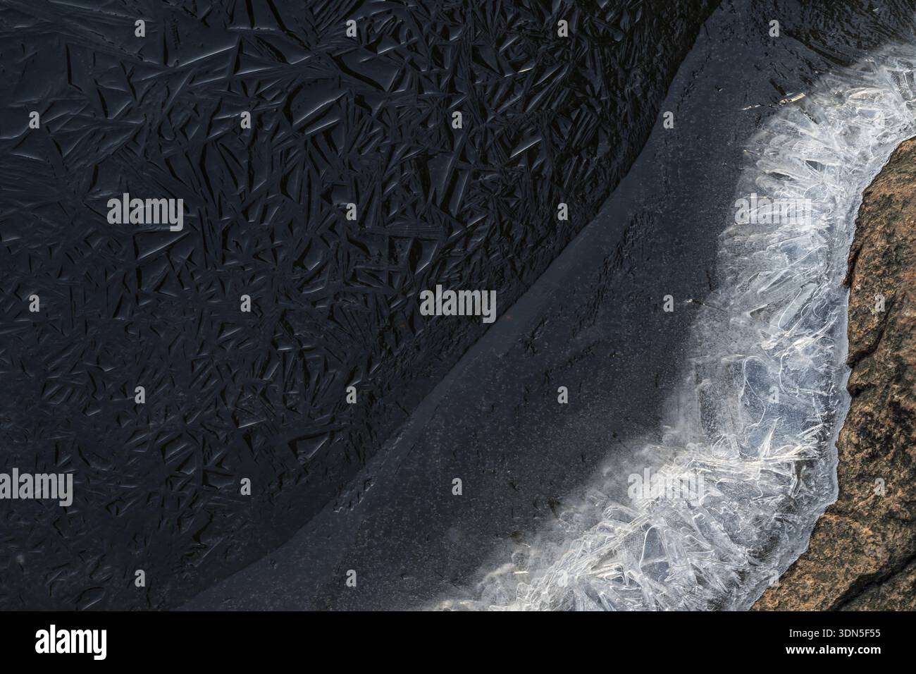 Structures de glace avec texture détaillée, corporstrom, corpo ou corpope, archipel du sud-ouest, Finlande Banque D'Images