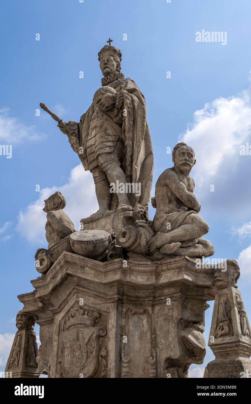 Statue du roi, Saint Jean de Nepomuk, à Kutna Hora, République tchèque Banque D'Images