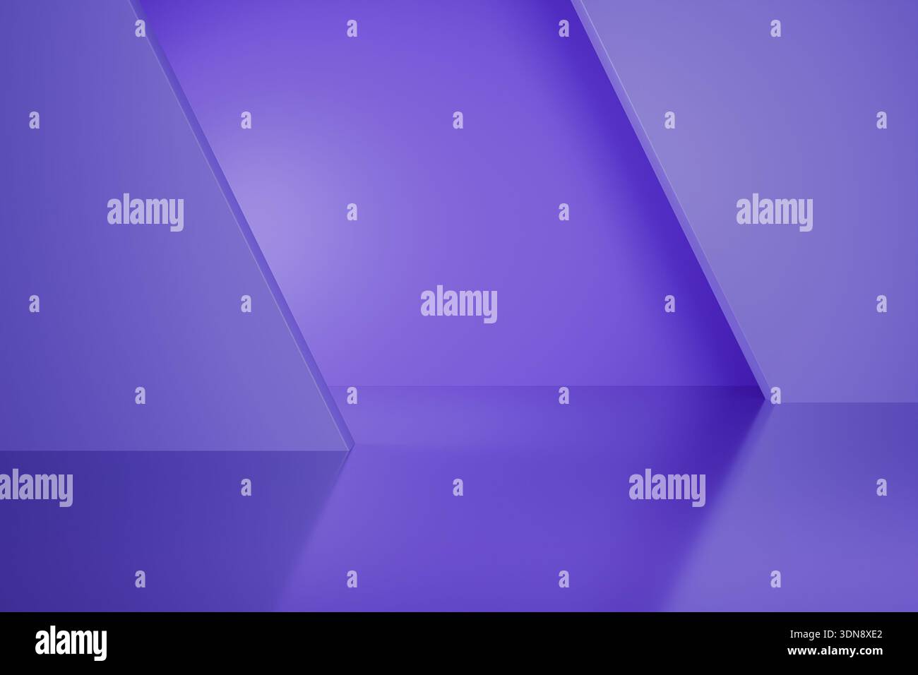 Arrière-plan géométrique violet avec plans abstraits 3D. Banque D'Images