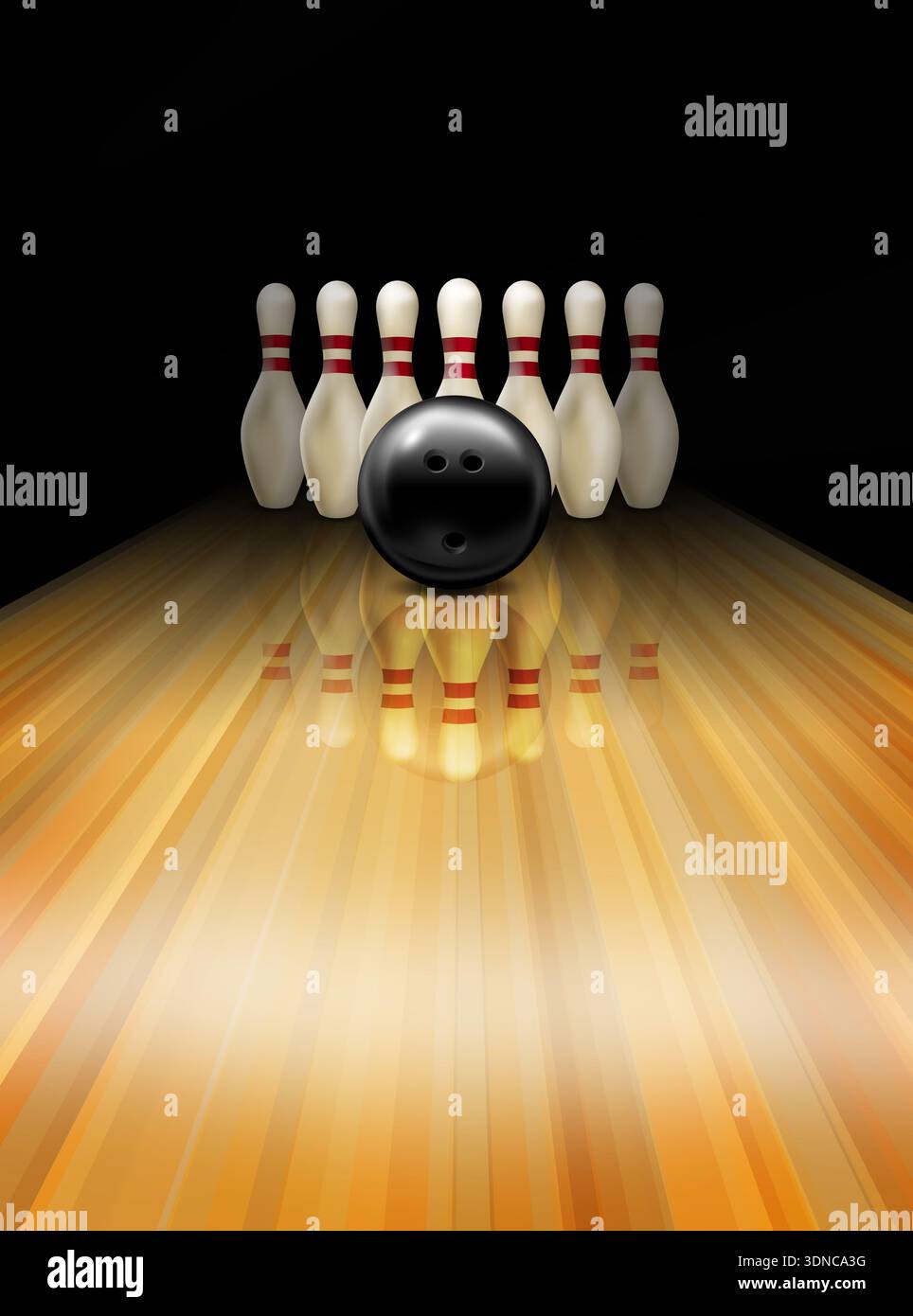 Illustration de bowling Tenpin Banque D'Images