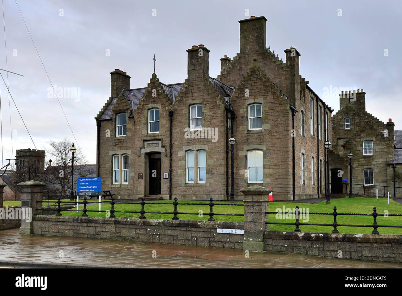 Le Lerwick Sheriff court Building, Lerwick Town, Shetland Isles, Écosse. Banque D'Images