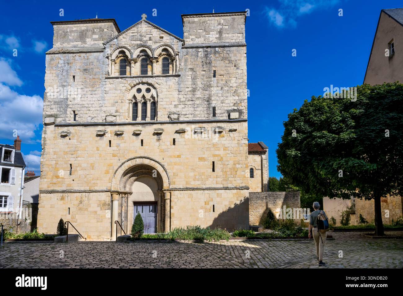 France, Nièvre, Nevers, église Saint-Etienne du XIIe siècle Banque D'Images