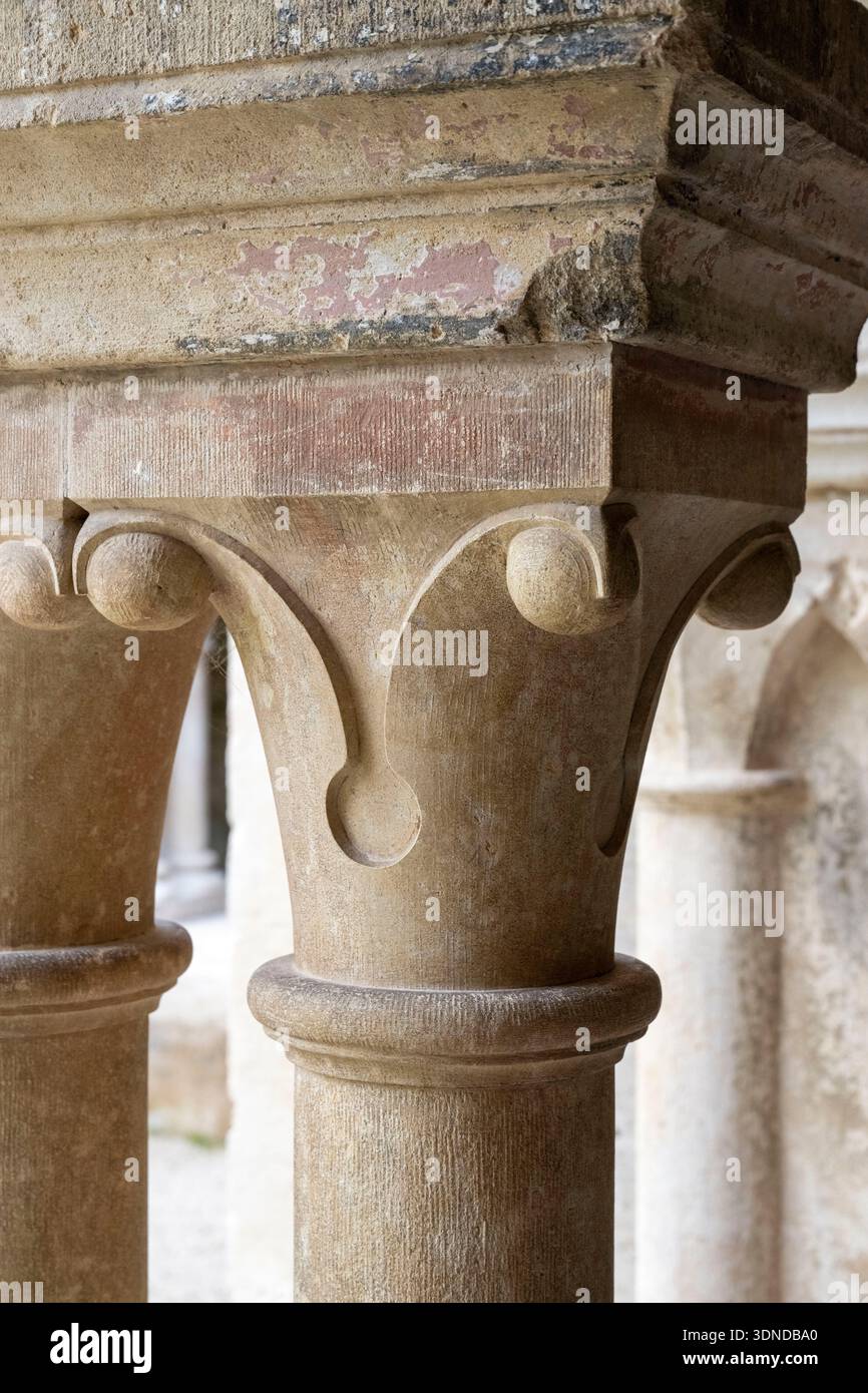 abbaye, Abbaye de Fontenay (Côte d'Or), architecture, Bourgogne, Bourgogne-Franche-Comté, catholicisme, catholique, christianisme, cistercien, cloitre, colonne, cote-d'Or (Département), Edifice religieux, église, Europe, exterieur, France, GR 213 (France), interieur, Marmagne (Côte-d'Or), Patrimoine mondial de l'UNESCO, pierre (matière), sans personne Banque D'Images