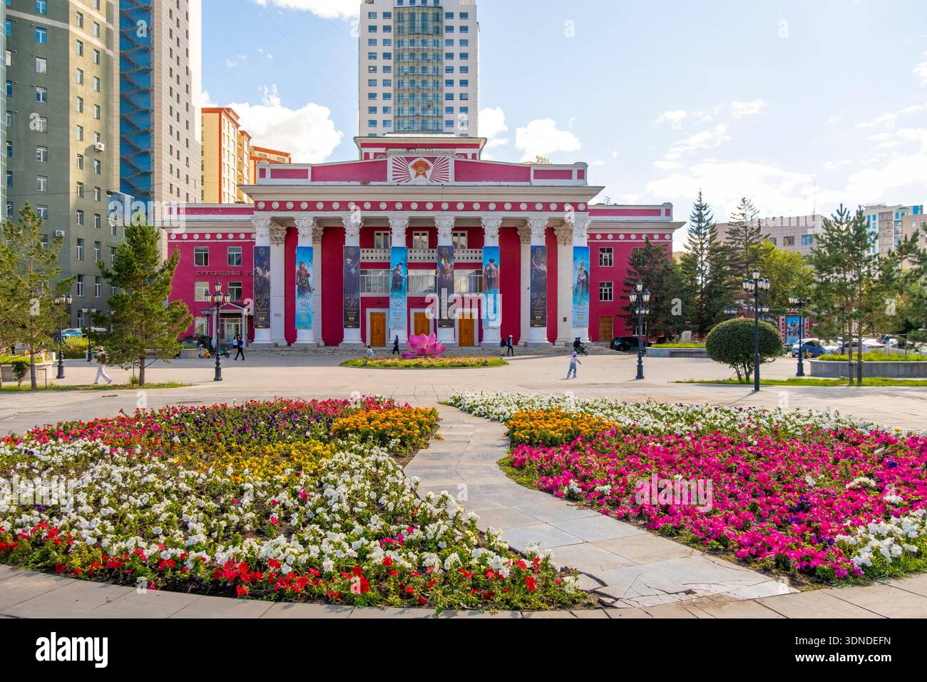 Mongolie, Oulan Bator, Académie nationale des arts dramatiques Banque D'Images