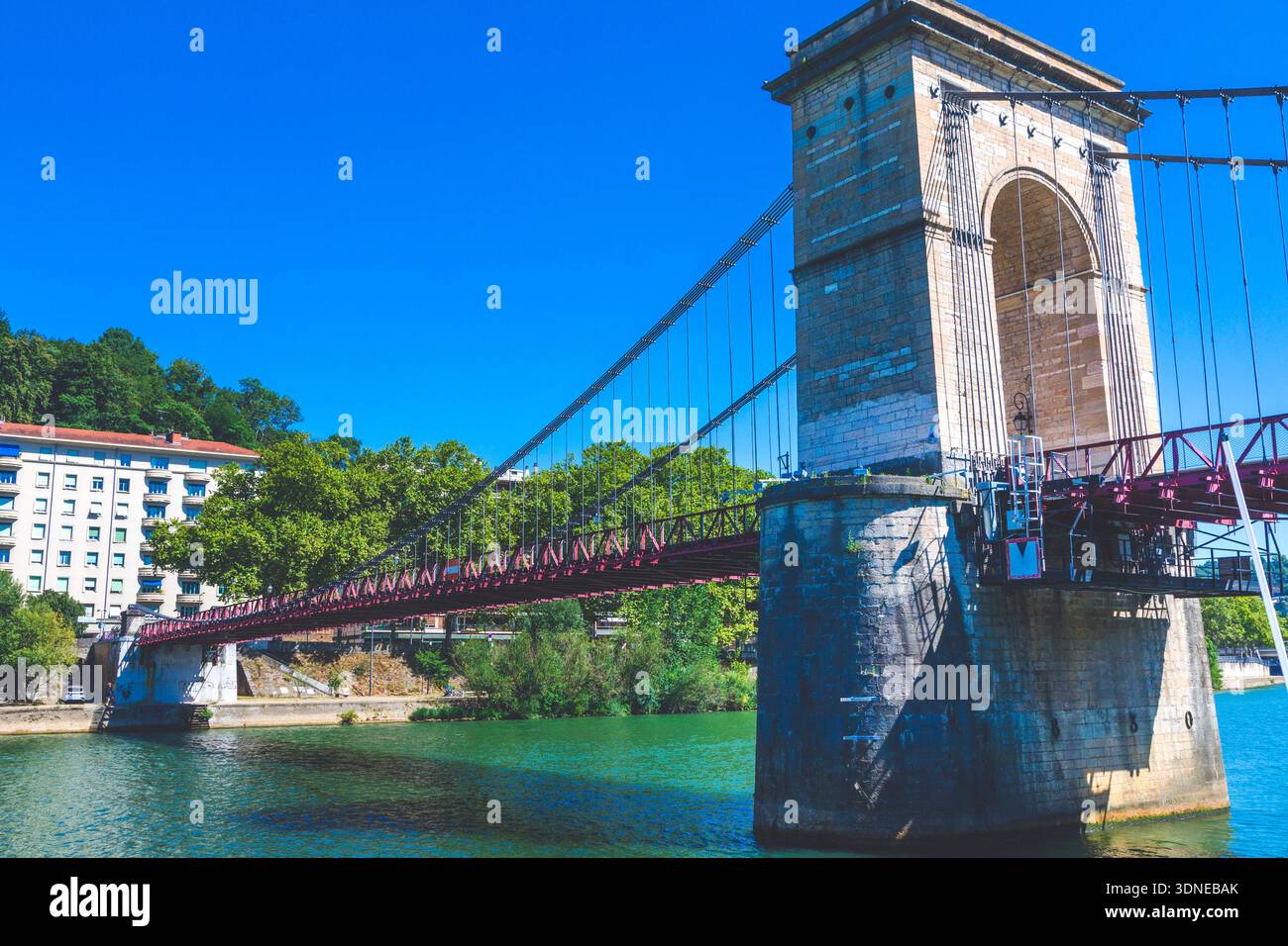France, Auvergne-Rhône-Alpes, Rhône, Lyon, 4ème arrondissement, pont Masaryk Banque D'Images