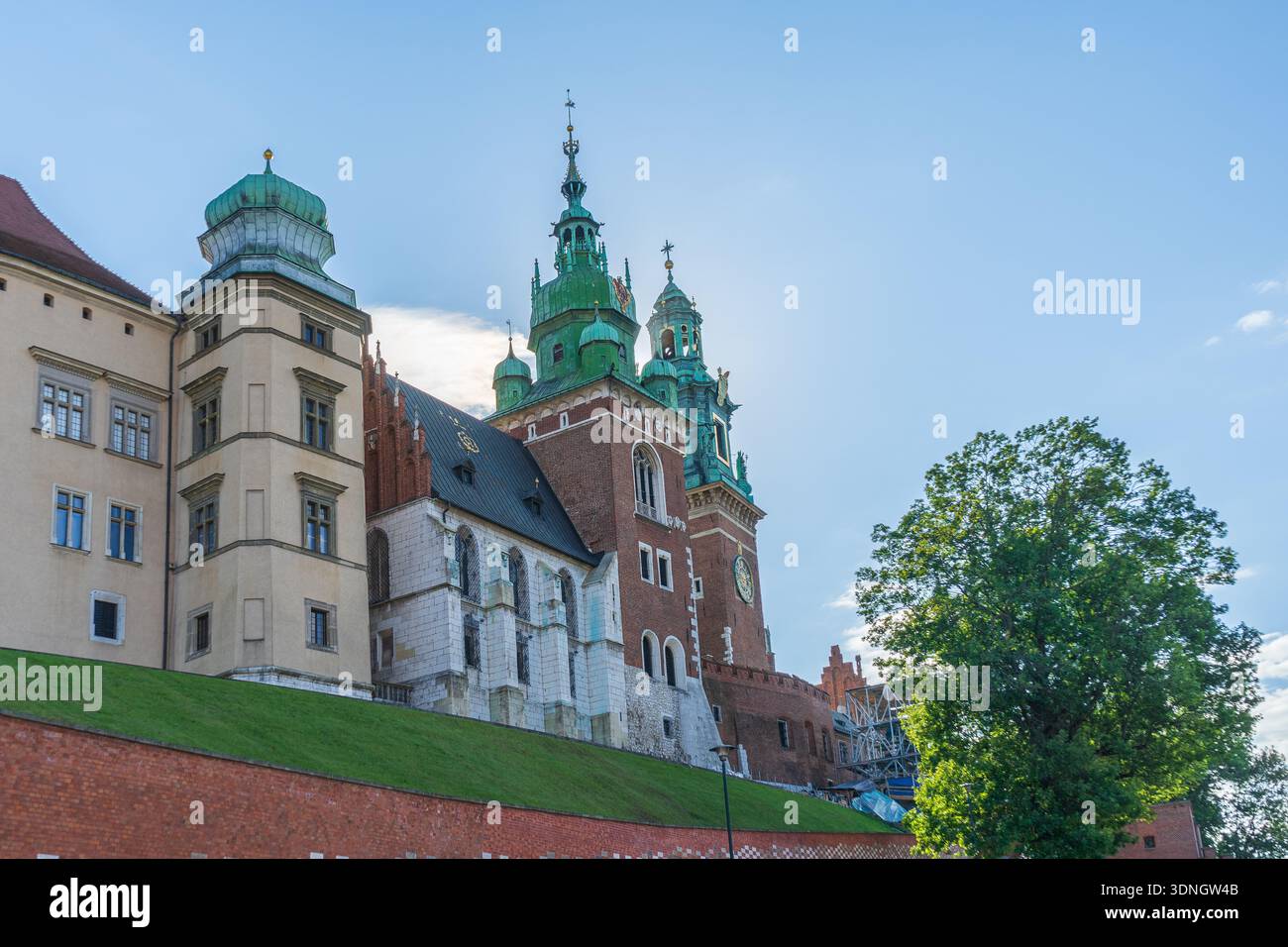 Château royal et cathédrale de Wawel sur la colline de Wawel, Cracovie, Pologne. Banque D'Images