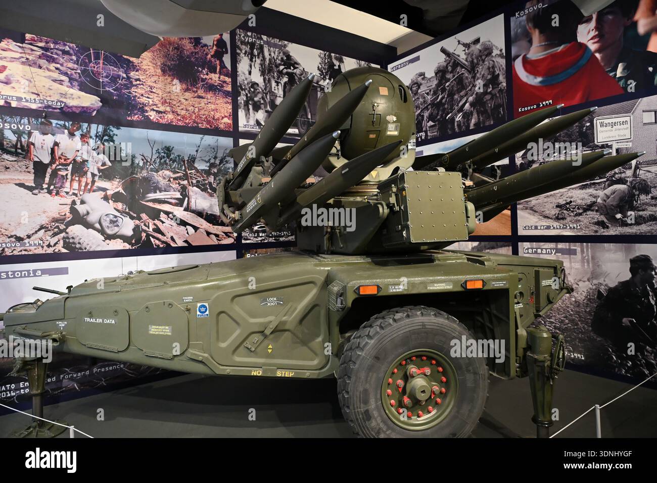 Rapier Air Defence missile System - Field Standard C version - exposé au National Army Museum de Londres Banque D'Images