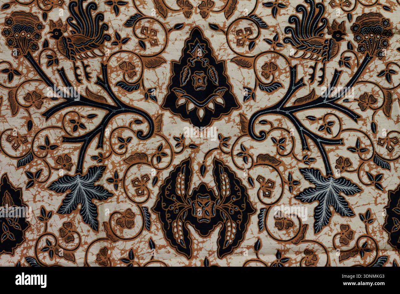 Motif batik javanais indonésien classique avec un style de design traditionnel. Banque D'Images