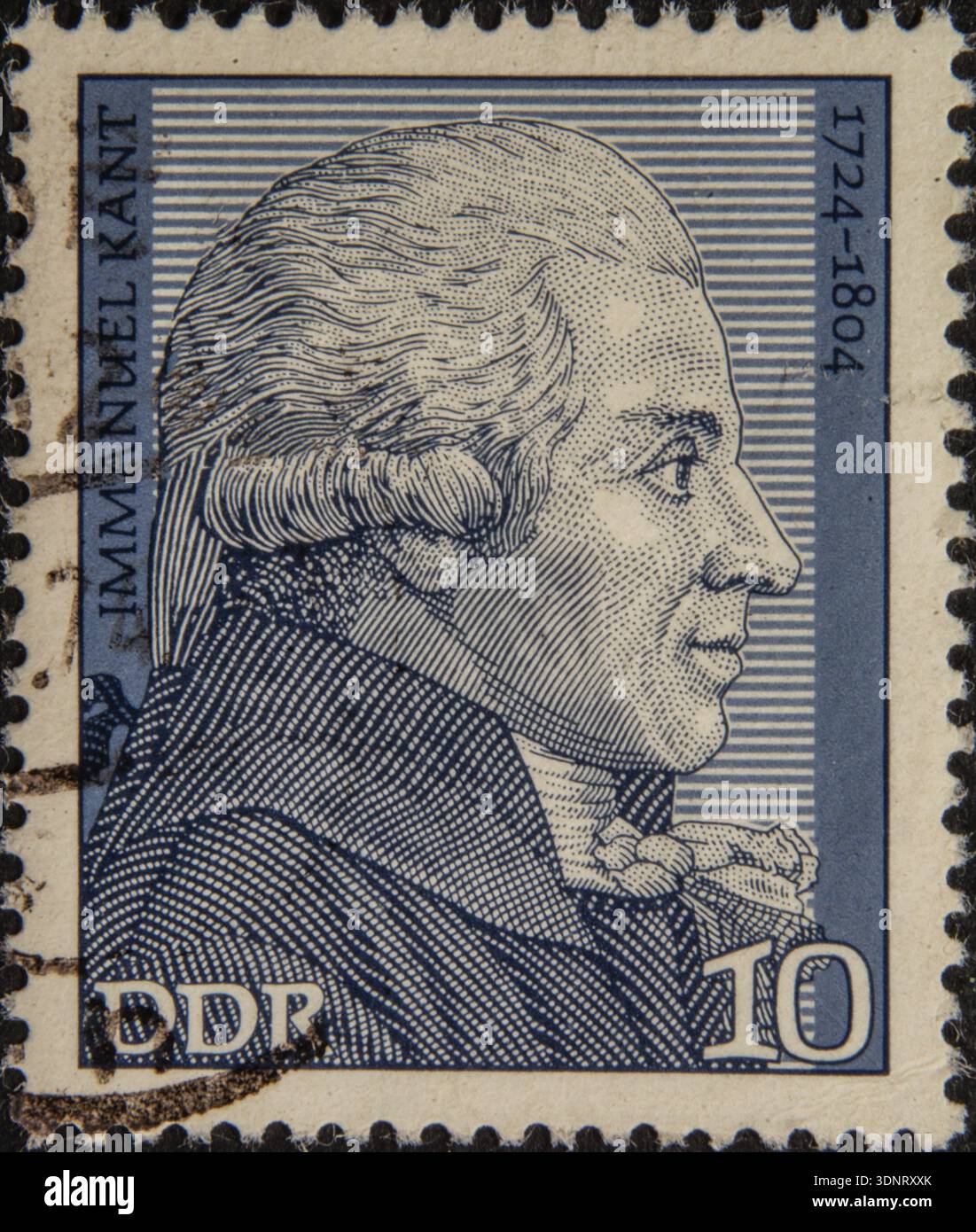 Emmanuel Kant (1724-1804) était un philosophe allemand et fondateur de la philosophie critique. Kant a écrit des œuvres révolutionnaires, y compris dans les domaines de l'eth Banque D'Images