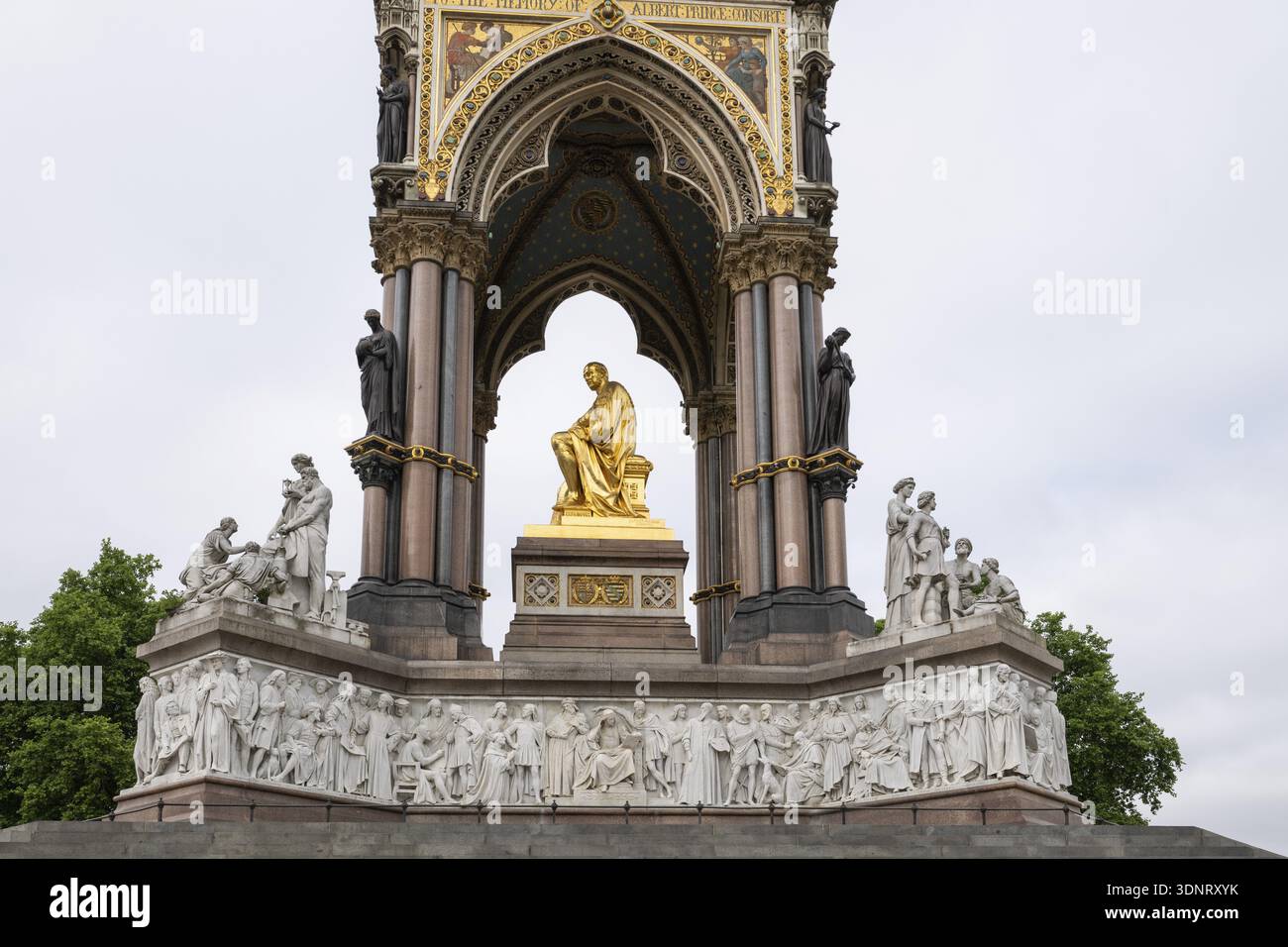 Mémorial néo-gothique Albert, mari du prince Albert de la reine Victoria, jardins de Kensington, Londres, Angleterre, Grande-Bretagne Banque D'Images