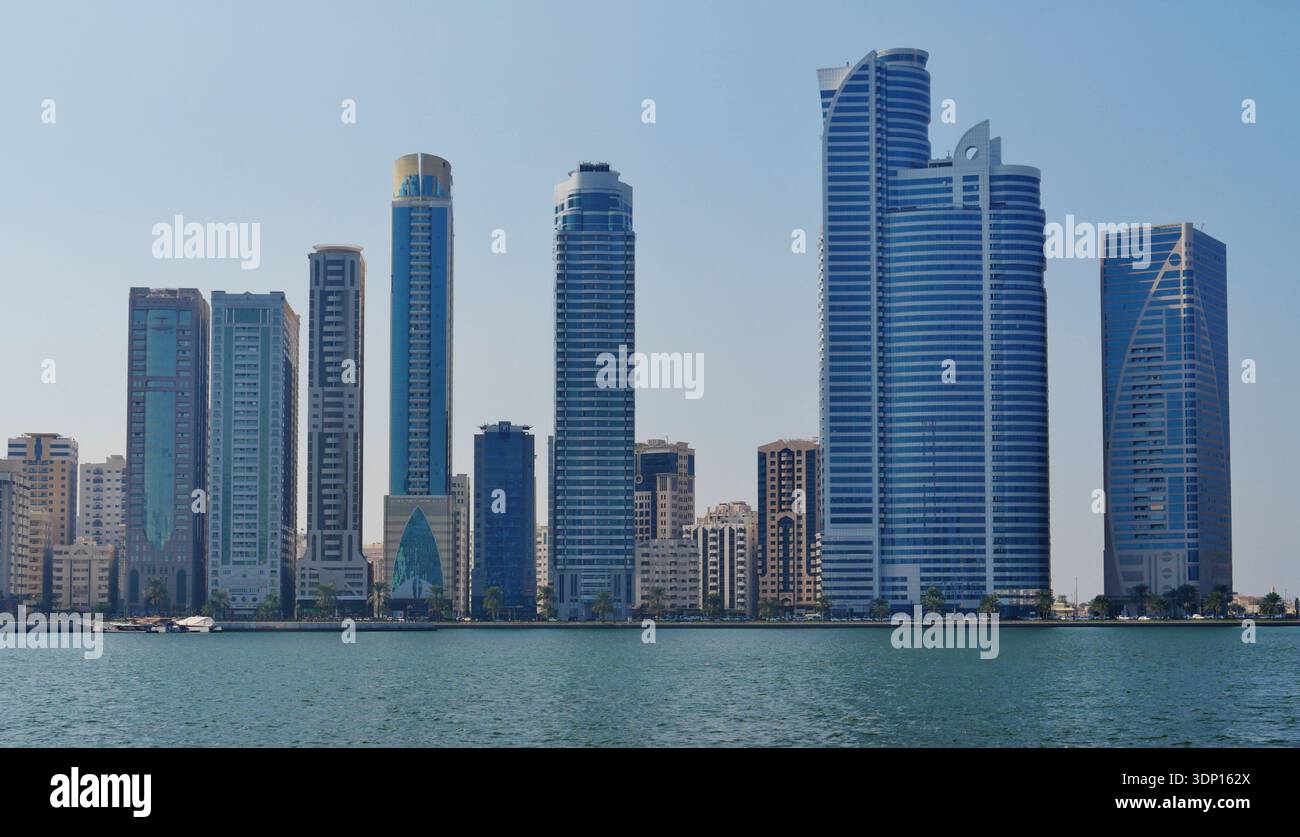 Al Majaz Waterfront, Sharjah, Émirat de Sharjah, Émirats arabes Unis Banque D'Images