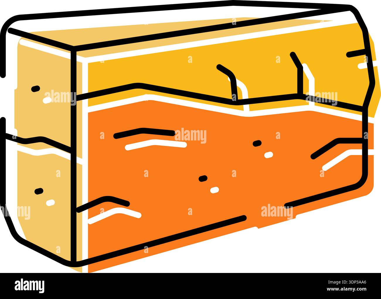 Bloc de tourbe pour l'amendement de carburant et de sol Illustration de Vecteur
