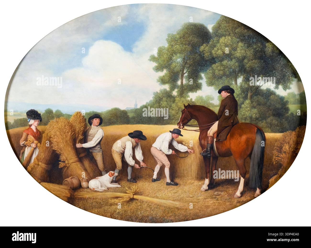 George Stubbs, Faucheurs, peinture en émail sur faïence de biscuit Wedgwood, 1795 Banque D'Images