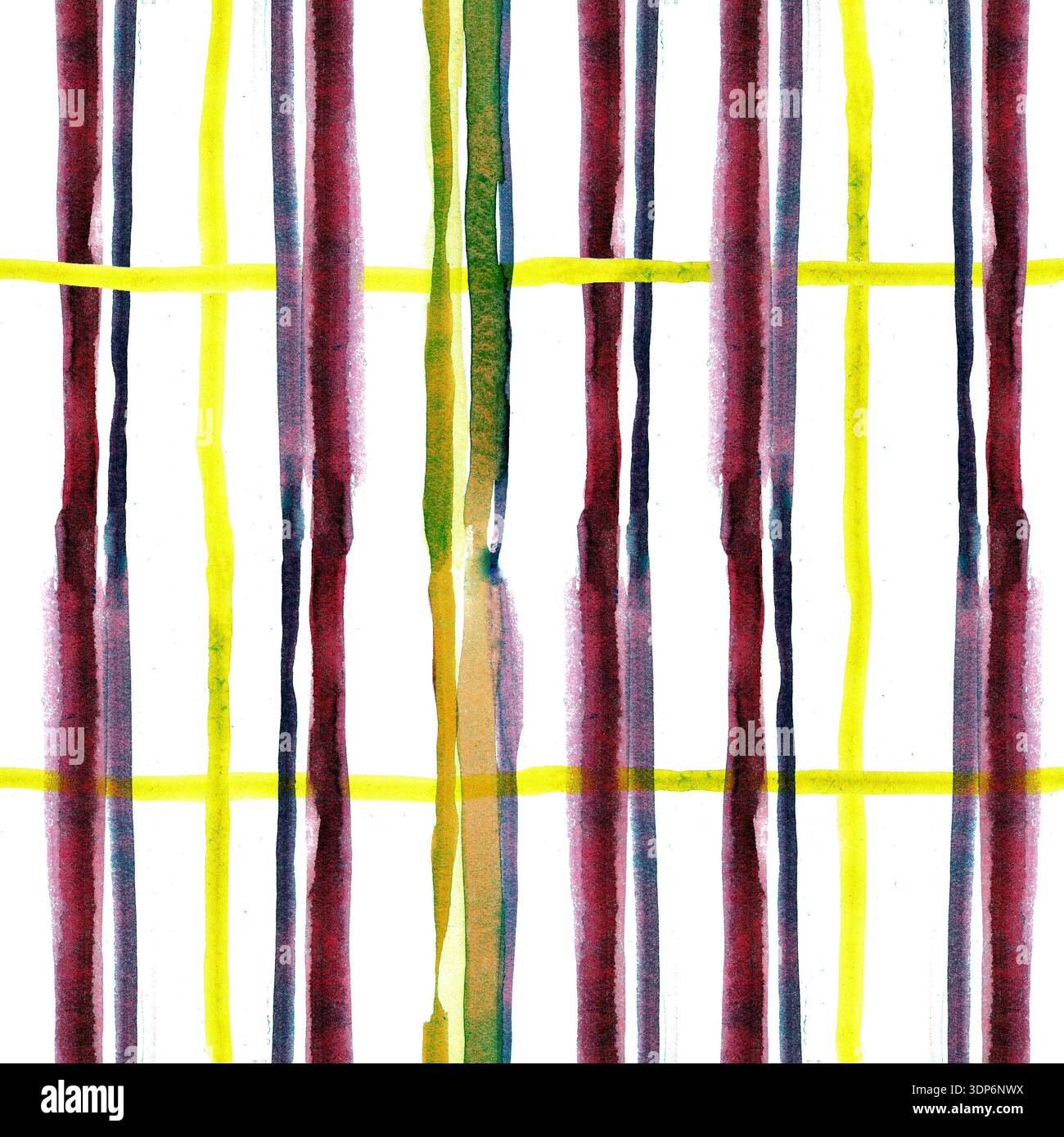 Modèle sans couture avec des rayures verticales floues dessinées à la main dans des couleurs modernes. Fond géométrique abstrait dans des stries de peinture artistique. Design pour textile Banque D'Images