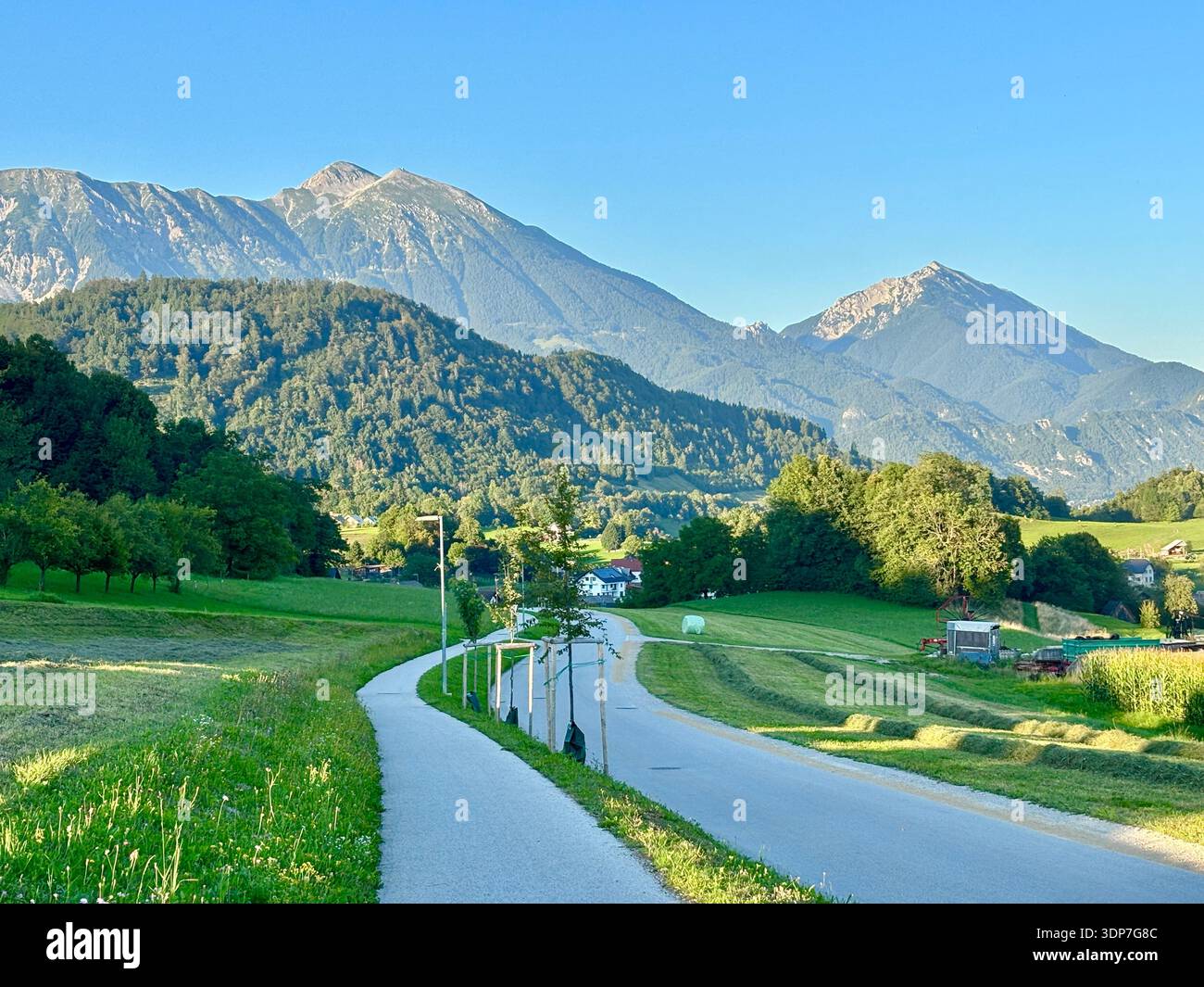 Vacances à vélo en Slovénie, l'Europe un pays de paysages exceptionnels. Banque D'Images