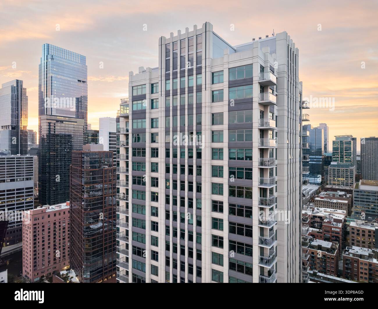 Alta at K Station, lieu : Chicago il, architecte : Pappageorge Haymes Banque D'Images