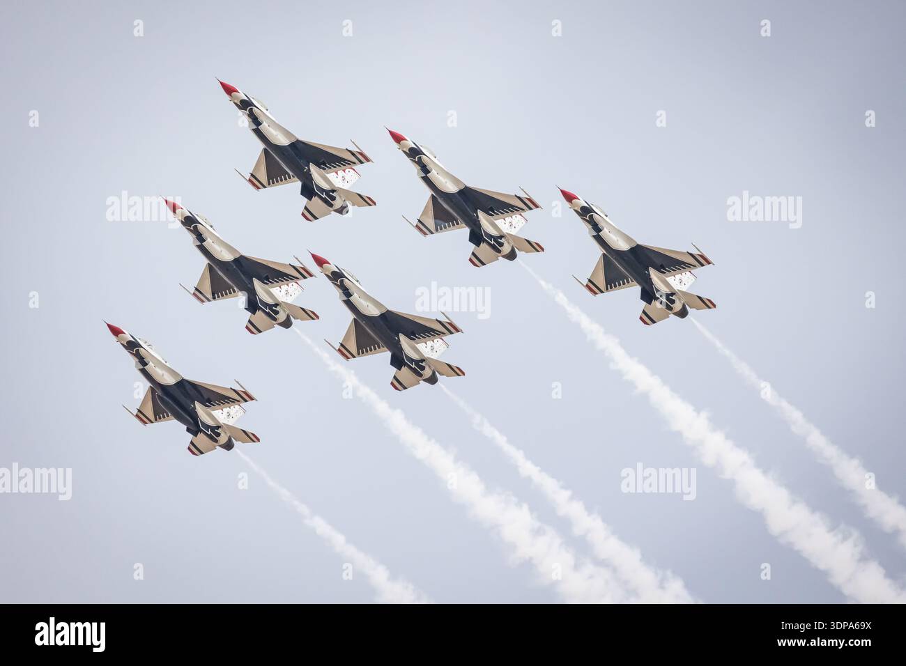 Formation du delta des Thunderbirds de l'USAF Banque D'Images