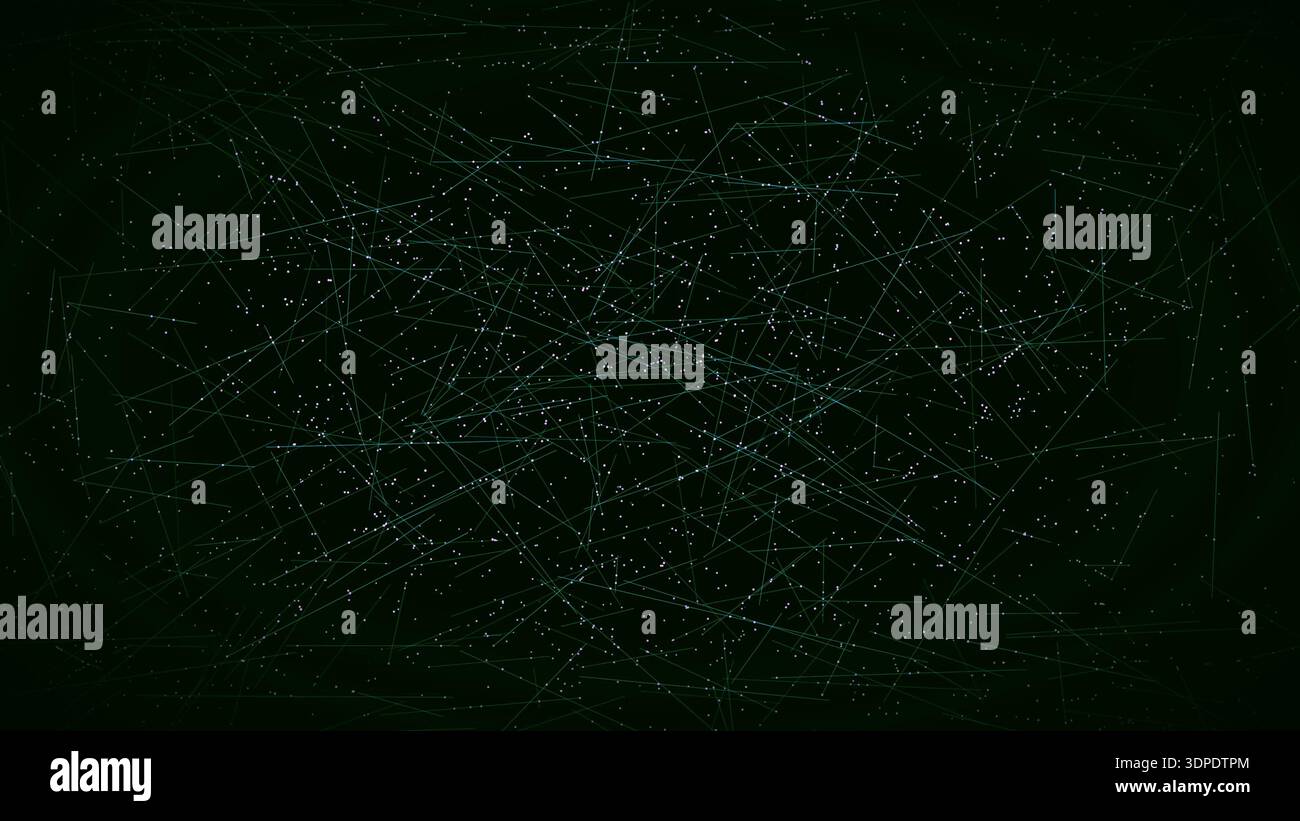 Fond d'ai de réseau neuronal de flux de données global abstrait en 4K. Banque D'Images