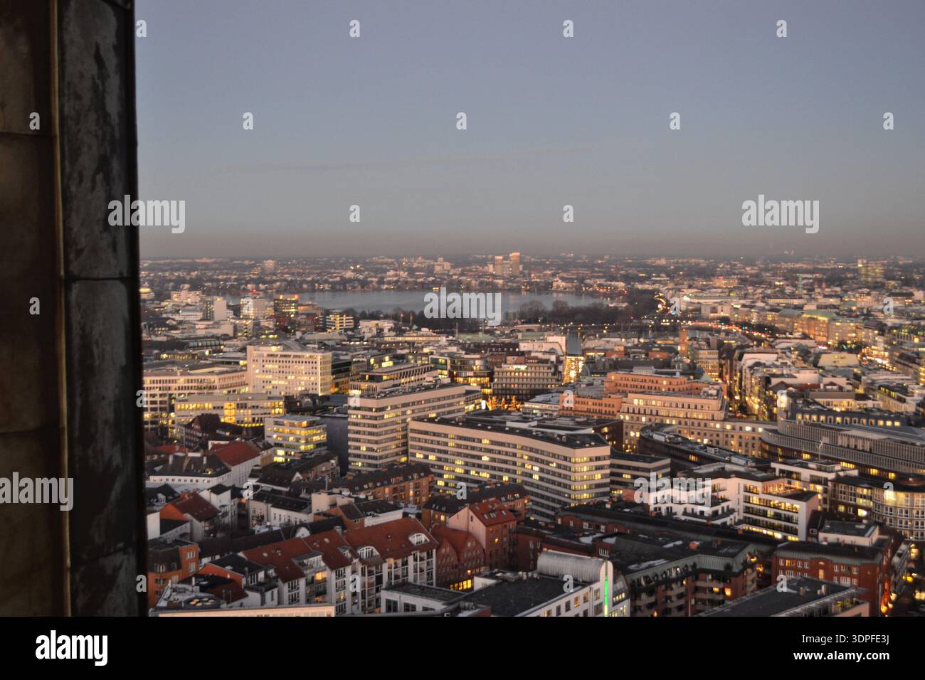 Vue panoramique sur les toits de Hambourg Banque D'Images