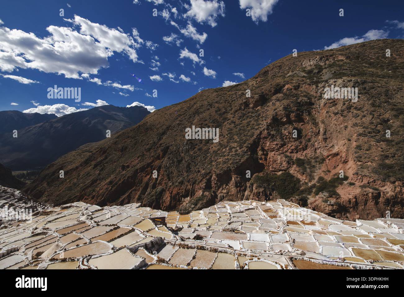 Marais salants, Salineras Maras, Vallée sacrée, Valle Sagrado, Pérou Banque D'Images