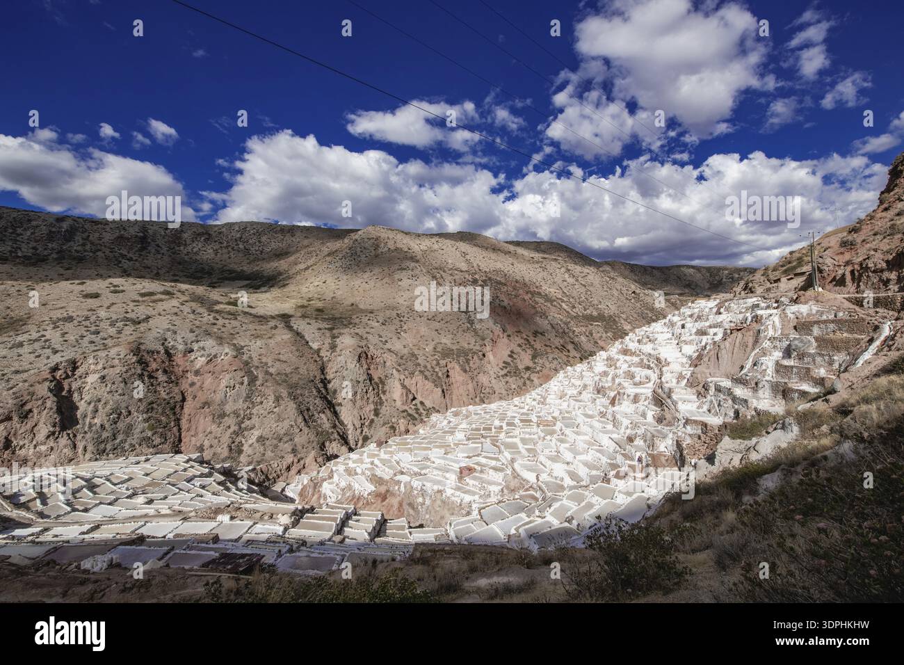 Marais salants, Salineras Maras, Vallée sacrée, Valle Sagrado, Pérou Banque D'Images