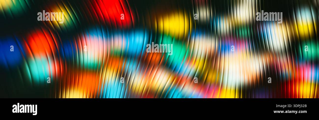 Abstrait coloré Wavy Light fond Design Art Banque D'Images