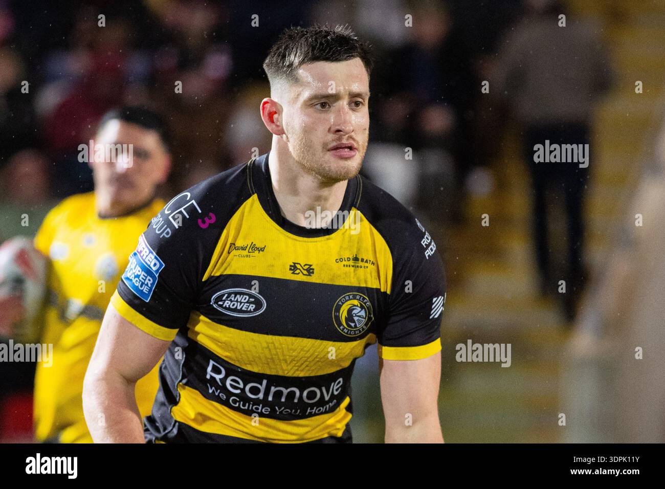 12-02-2026, York Community Stadium , York York York Knights vs Hull KR Sam Wood de York Knights Warming Up Banque D'Images