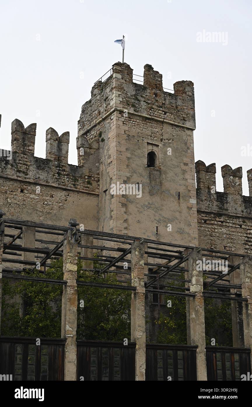 Le château Scaliger à Torri del Benaco Banque D'Images