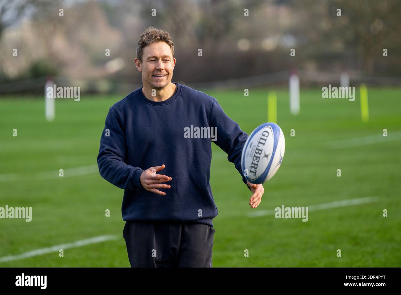 Rugby Union - coupe du monde 2003 - finale - Angleterre contre Australie.Les joueurs d'Angleterre célèbrent avec le trophée William Webb Ellis Photo Stock - Alamy