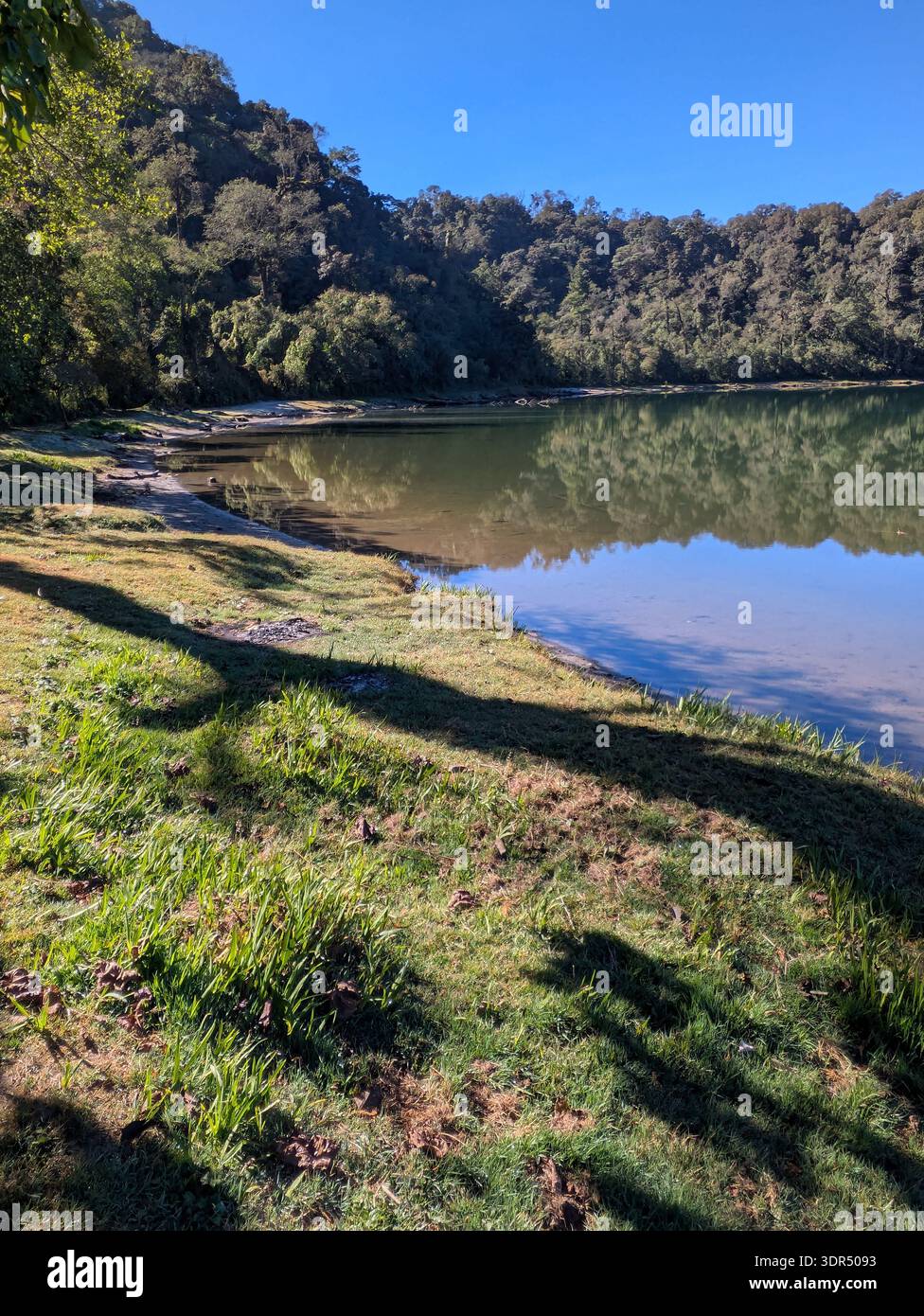 Ombres sur le lac Chicabal Banque D'Images